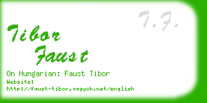 tibor faust business card